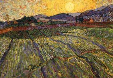 <b>Wheat Field with Rising Sun</b> - 1889 (150 Kb); 71 x 90.5 cm, Photograph by Richard Darsie