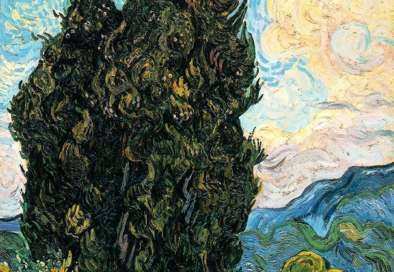 <b>Cypresses</b> - 1889 (260 Kb); Oil on canvas, 93.3 x 74 cm (36 3/4 x 29 1/8 in); The Metropolitan Museum of Art, New York